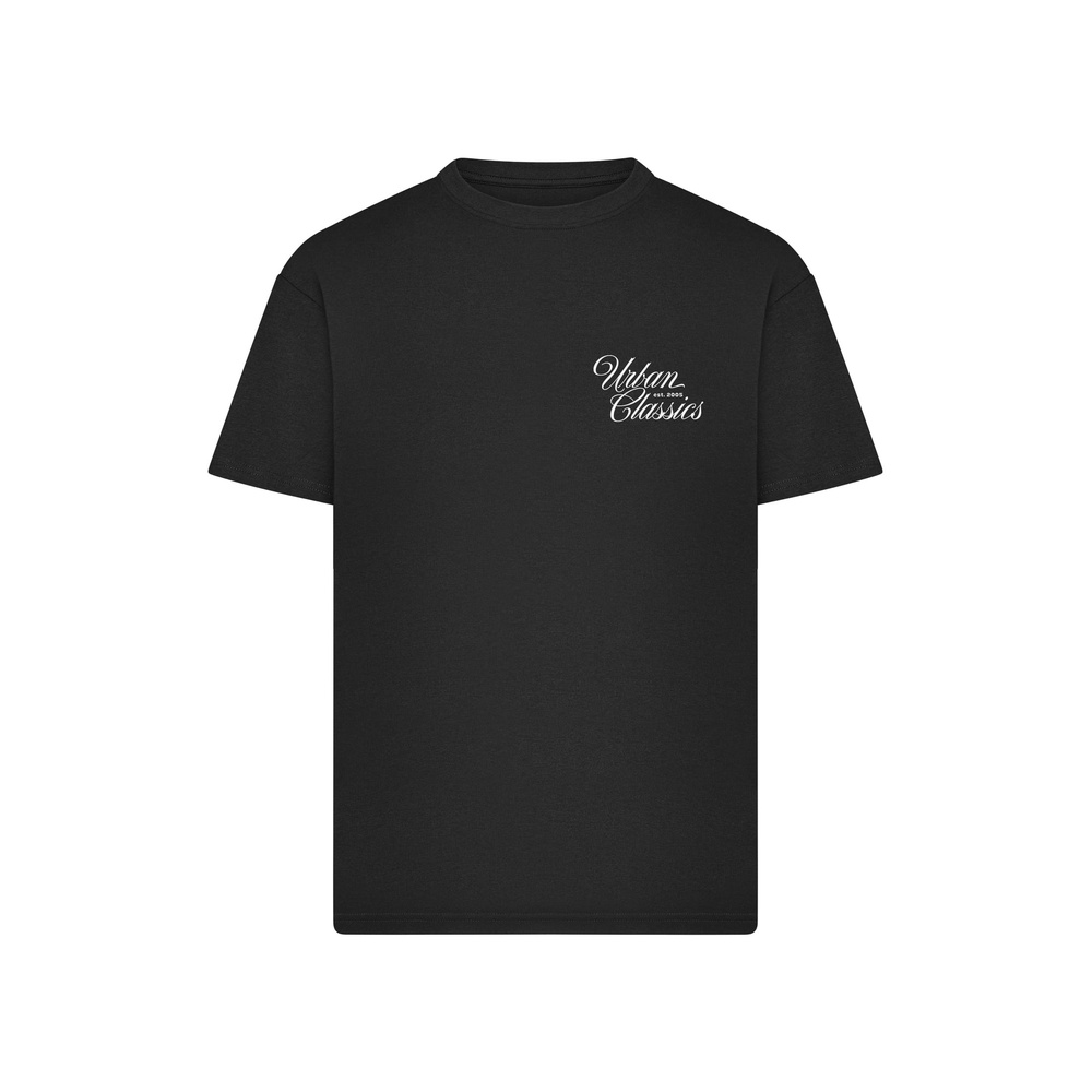 Urban Classics - Flow Script Logo Loose Tshirt Femme - Noir